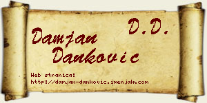 Damjan Danković vizit kartica
